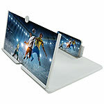 PEARL 16" Bildschirm-Lupe (40,6 cm) zum Vergrößern des Handy-Displays, weiß PEARL Bildschirm-Lupen, Linse einfahrbar