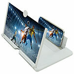 PEARL 12" Bildschirm-Lupe (30,5 cm) zum Vergrößern des Handy-Displays, weiß PEARL Bildschirm-Lupen, Linse einfahrbar