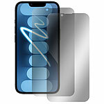 Somikon 2er-Set Schutzfolien aus gehärtetem Glas, kompatibel mit iPhone 13 Pro Somikon Schutzfolien aus gehärtetem Glas mit Anti-Spy-Schutz für iPhone, inkl. Installations-Werkzeug