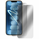 Somikon 2er-Set Schutzfolien aus gehärtetem Glas, kompatibel mit iPhone 14 Somikon Schutzfolien aus gehärtetem Glas mit Anti-Spy-Schutz für iPhone, inkl. Installations-Werkzeug