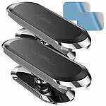 Callstel 2er-Set Kfz-Handyhalterungen für Armaturen, 360° drehbar, inkl. Magnet Callstel Kfz-Magnet-Handyhalterungen zum Befestigen am Armaturenbrett, inkl. Magnete fürs Smartphone