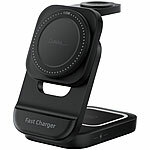 Callstel 4er-Set Faltbare MagSafe-Ladestation für iPhone, Apple Watch & AirPods Callstel Faltbare 3in1-MagSafe-Ladestationen für iPhones, Apple Watches & AirPods