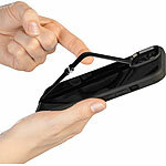 PEARL Universal-Finger-Handyhalterung aus Silikon, schwarz, 200 mm PEARL Universal-Finger-Handyhalterungen