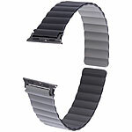 Callstel Armband für Apple Watch, 38/40/41 mm, schwarz/grau Callstel Magnetische Apple Watch-Armbänder aus Silikon, doppelseitig wendbar