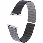 Callstel Armband für Apple Watch, 38/40/41 mm, schwarz/grau/silber Callstel Magnetische Apple Watch-Armbänder aus Silikon, doppelseitig wendbar