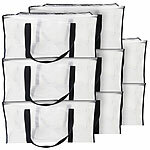 infactory 8er-Set Aufbewahrungstaschen, Schultergurt, Reißverschluss, 90 Liter infactory 