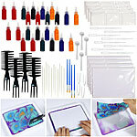 infactory 4er set Wassermarmorierungsfarbe für Kinder, 6 Farben, 20 Blatt Papier infactory Wassermarmorierungsfarben 