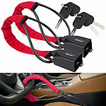 Lescars 2er set Universal-Lenkradschloss für Auto-Diebstahlsicherung,3 Schlüss Lescars Universal Lenkradschlösser für Anschnallung