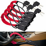 Lescars 4er set Universal-Lenkradschloss für Auto-Diebstahlsicherung,3 Schlüss Lescars 