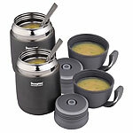 Semptec Urban Survival Technology 2er-Set Isolier- & Lunchbehälter, mit Esslöffel, 430 ml, Edelstahl Semptec Urban Survival Technology Thermobehälter