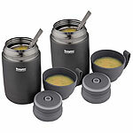 Semptec Urban Survival Technology 2er-Set Isolier- & Lunchbehälter, mit Esslöffel, 620 ml, Edelstahl Semptec Urban Survival Technology Thermobehälter 