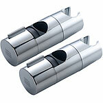 BadeStern 2er Set Handbrause-Halterung für Duschstange mit Ø 19 - 25 mm, silber BadeStern Duschbrausen-Halterungen 