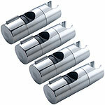 BadeStern 4er Set Handbrause-Halterung für Duschstange mit Ø 19 - 25 mm, silber BadeStern Duschbrausen-Halterungen 