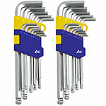 AGT 2er Set 13-tlg. Set Innensechskantschlüssel mit Kugelkopf AGT 