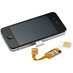 Callstel Dual-SIM-Adapter iPhone 4/4s mit Slot für zweite SIM-Karte Callstel