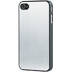 Xcase Schutzcover mit Alu-Blende für iPhone 4/4s, silber Xcase 