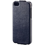 Xcase Stilvolle Klapp-Schutztasche für iPhone 5c, schwarz Xcase Schutzhüllen für iPhones 5c
