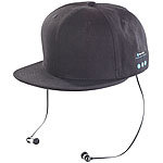 Callstel Snapback-Cap mit integriertem Headset, Bluetooth 4.1, schwarz Callstel Snapback Caps mit integrierten Headsets (Bluetooth)