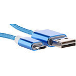 Callstel Lade-/Datenkabel USB auf Micro-USB mit beidseitigen Steckern, 100 cm Callstel Micro-USB-Kabel, verdrehsicher