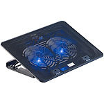 Callstel Ultraleiser Notebook-Kühler bis 43,8 cm (17"), 2 Lüfter, LED, 15 dB Callstel