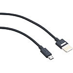 Callstel 3er-Set Lade- & Datenkabel USB auf Micro-USB, zweiseitige Stecker, 1 m Callstel Micro-USB-Kabel, verdrehsicher