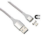 Callstel 2er-Set USB-Lade- & Datenkabel mit magnetischem Lightning-Stecker, 1 m Callstel Magnetische USB-Ladekabel mit Lightning-Stecker