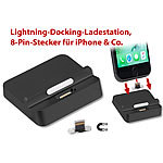 Callstel Docking-Ladestation für iPhone & iPad, mit magnetischem 8-Pin-Stecker Callstel Docking-Stationen mit magnetischen Lightning-Steckern