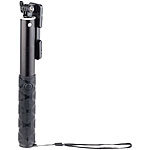 PEARL Aluminium-Selfie-Stick in Profi-Qualität, mit Bluetooth, 23 - 83 cm PEARL Selfie-Sticks mit Fernauslösern per Bluetooth