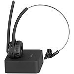 Callstel Profi-Mono-Headset mit Bluetooth, Geräuschunterdrückung, 15-Std.-Akku Callstel On-Ear-Mono-Headsets mit Bluetooth