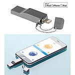 Callstel USB-Speicher-Erweiterung f&uuml;r iPhone, iPad & iPod, bis 128 GB, MFi Callstel Speichererweiterungen f&uuml;r iPhone & iPad