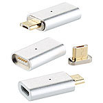 Callstel Magnetischer Micro-USB-Adapter für Lade- und Datenkabel, 3er-Set Callstel Magnetische Micro-USB-Adapter