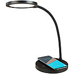 Lunartec Dimmbare COB-LED-Schreibtischlampe, Ladestation, Qi-kompatibel, 400 lm Lunartec LED-Schreibtischlampen mit Qi-kompatibler Ladefunktion