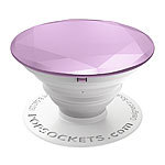 PopSockets Ausziehbarer Sockel und Griff für Handys und  - Lilac Metallic Diamond PopSockets Finger-Halter für Smartphones und Tablets