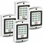 VisorTech 4er-Set spritzwassergeschützte Alarmanlagen-Tastatur-Attrappen, IP44 VisorTech Alarmanlagen-Tastatur-Attrappen 