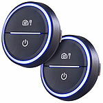 Lescars 2er-Set Akku-Gefahrenstellen-Warner, Bluetooth, App, Multicolor-LED Lescars Akku-Gefahrenstellen-Warner mit Bluetooth und App-Synchronisation 