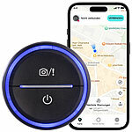 Lescars Akku-Gefahrenstellen-Warner mit Bluetooth und App, Multicolor-LED-Ring Lescars Akku-Gefahrenstellen-Warner mit Bluetooth und App-Synchronisation 