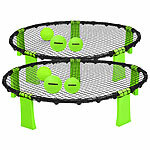 PEARL sports 2 Outdoor-Roundnet-Spielsets mit 2 Spielnetzen und 6 Bällen, Ø 92 cm PEARL sports