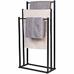 Carlo Milano Handtuchständer mit 3 Stangen, Metall, schwarz Carlo Milano Handtuchständer