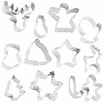 Rosenstein & Söhne Weihnachts-Ausstecher, 12-tlg. Set, Edelstahl, Kekse, Fondant, Deko Rosenstein & Söhne Weihnachts-Ausstecher-Sets, Edelstahl, Kekse, Fondants, Dekos