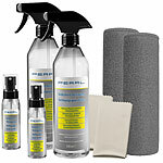 PEARL Bildschirm-Reinigungs-Set, 4 Sprays, 1,22 l,  Reinigungstüchern PEARL Bildschirm-Reinigungs-Sets mit Sprays, Mikrofasertücher, Poliertücher