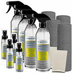 PEARL Bildschirm-Reinigungs-Set, 8 Sprays, 2,44 l, 8 Reinigungstüchern PEARL Bildschirm-Reinigungs-Sets mit Sprays, Mikrofasertücher, Poliertücher