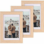 Your Design 3er-Set Bilderrahmen, robustes Acrylglas, 10 x 15 cm, A6, Eiche hell Your Design Bilderrahmen mit robustem Plexiglas