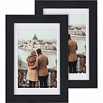 Your Design 2er-Set Bilderrahmen mit robustem Acrylglas, 10 x 15 cm, A6, schwarz Your Design Bilderrahmen mit robustem Plexiglas