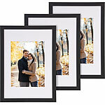 Your Design 3er-Set Bilderrahmen aus Holz, bruchsicheres Acrylglas, A4, schwarz Your Design Bilderrahmen aus Hölzern, bruchsichere Acrylgläser