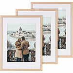 Your Design 3er-Set Bilderrahmen, bruchsicheres Acrylglas, 30 x 40 cm, Eiche hell Your Design Bilderrahmen aus Hölzern, bruchsichere Acrylgläser