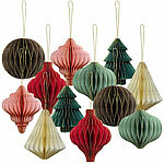 Britesta 12er-Set Weihnachts-Deko zum Aufhängen, 3D-Ornamente aus Papier Britesta Weihnachts-Dekos zum Aufhängen, 3D-Ornamente aus Papier