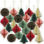 Britesta 24er-Set Weihnachts-Deko zum Aufhängen, 3D-Ornamente aus Papier Britesta Weihnachts-Dekos zum Aufhängen, 3D-Ornamente aus Papier
