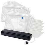 Rosenstein & Söhne 2in1-Vakuumierer mit 10 Folien je 20x25cm und 20 Folien je 22x21 cm Rosenstein & Söhne 