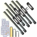 Lunartec 6er-Set LED-Akku-Unterbau-/Bilderleuchte, PIR, Fernbedienung, schwarz Lunartec Akku-Unterbau- und Bilderleuchten mit CCT-LEDs, dimmbarer Helligkeit & PIR-Sensor