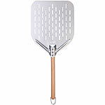 Cucina di Modena Perforierter Pizzaschieber mit Aluminium-Schaufel & Holzgriff, Ø 30 cm Cucina di Modena Perforierte Pizzaschieber mit Aluminium-Schaufeln und Holzgriffen